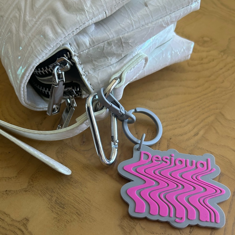 Desigual Iridescent White Crossbody Bag NWOT - Picture 12 of 13